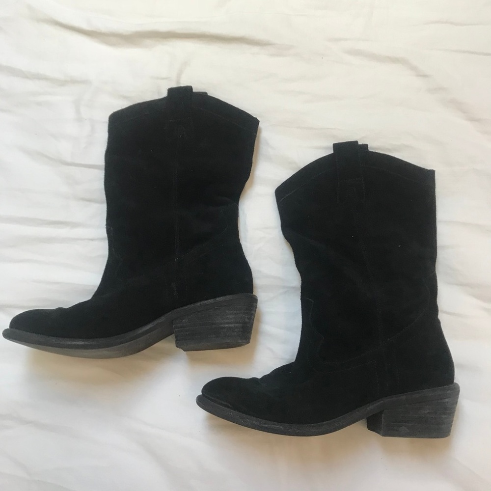 Jessica Simpson Black Suede Boots, Size 5.5